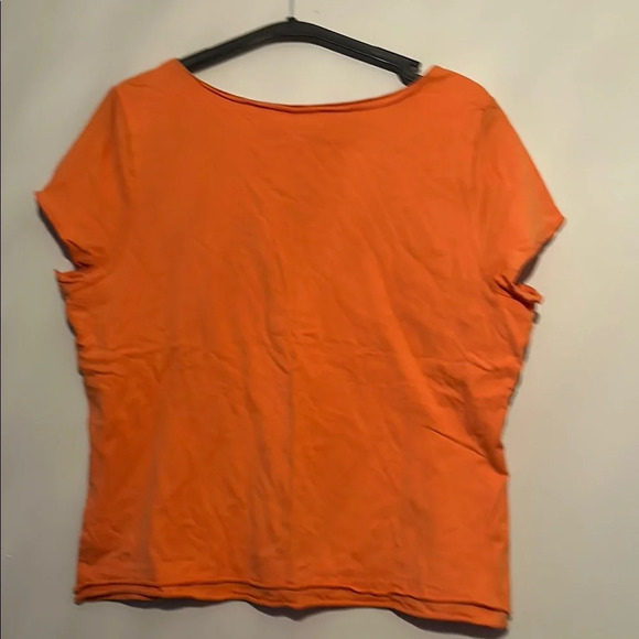 Orange Cap Sleeve Crop T-Shirt - Picture 3 of 3